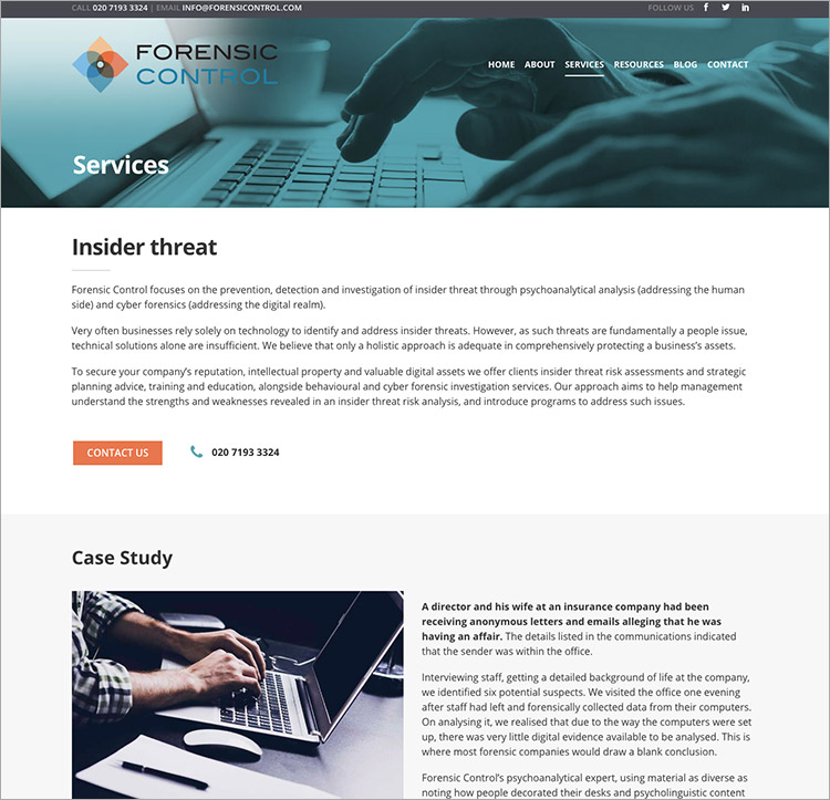 Site Forensic Control
